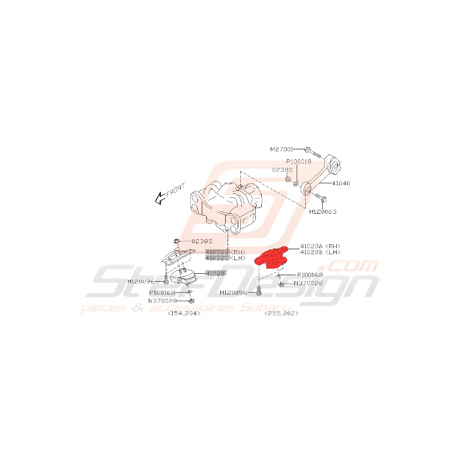Support moteur subaru legacy diesel 2009-2010