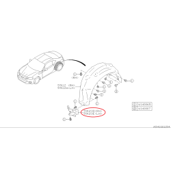 Plaque pare boue arrière subaru BRZ toyota GT86