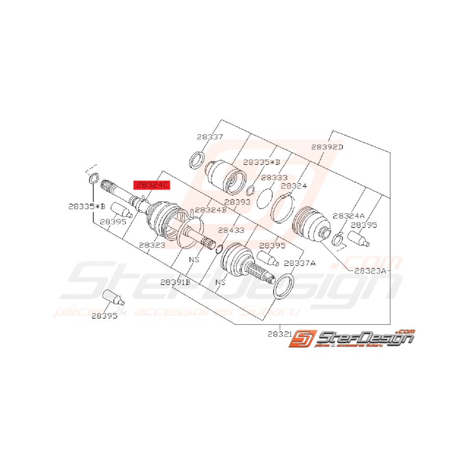 Collier de Soufflet Origine Subaru GT 1998 - 2000