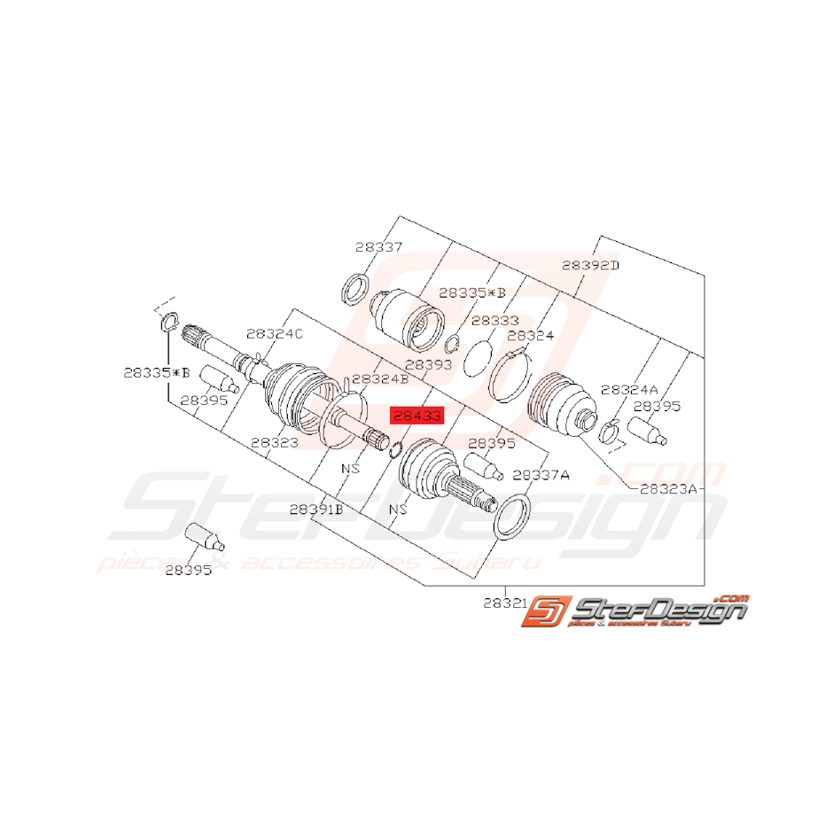 Circlips Cardan Avant Origine Subaru GT 1998 - 2000