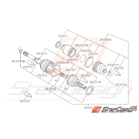 Ensemble Cardan Avant Subaru GT 1998 - 2000