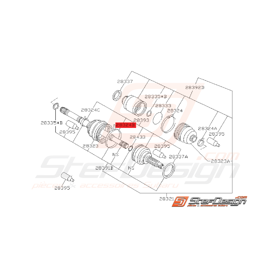 Collier Soufflet Origine Subaru GT 1998 - 2000
