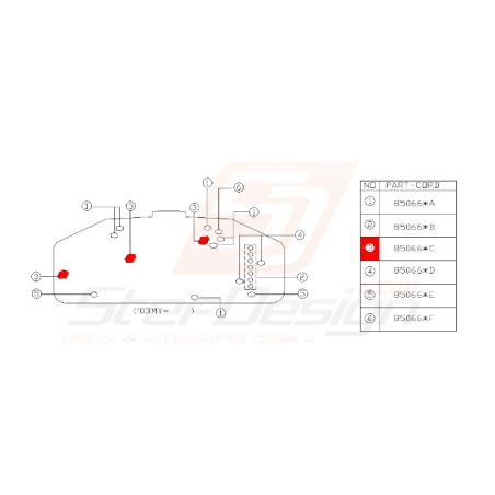 Ampoule de compteur WRX 2003-2007