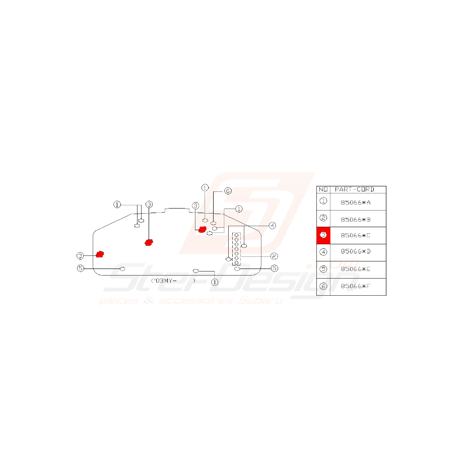Ampoule de compteur WRX 2003-2007