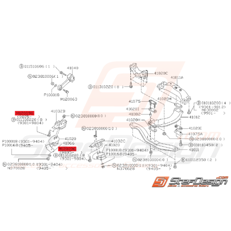 Boulon Support Moteur Origine Subaru GT 99-00 WRX/STI 01-07 brz GT86