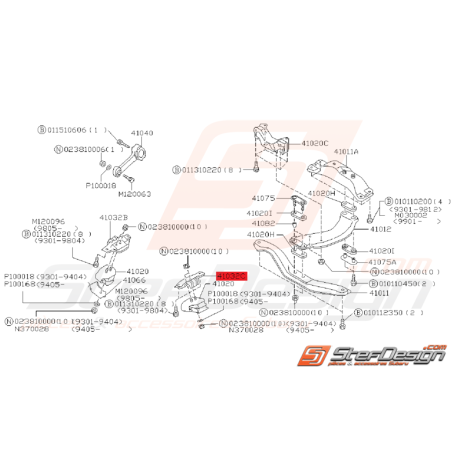 Support Silent Bloc Origine Subaru GT 1993 - 2000