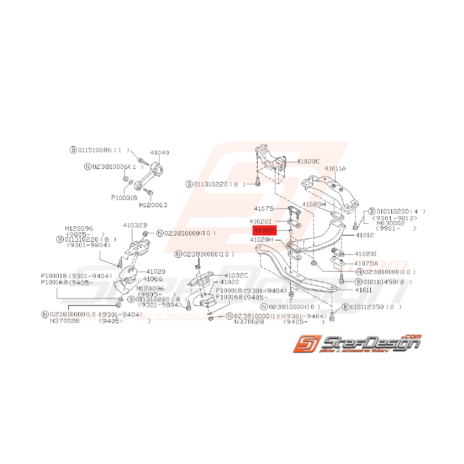 Entretoise de Poutre Transversale Origine Subaru GT 1993 - 2000 Entretoise de Poutre Transversale Origine Subaru GT 1993 - 2000