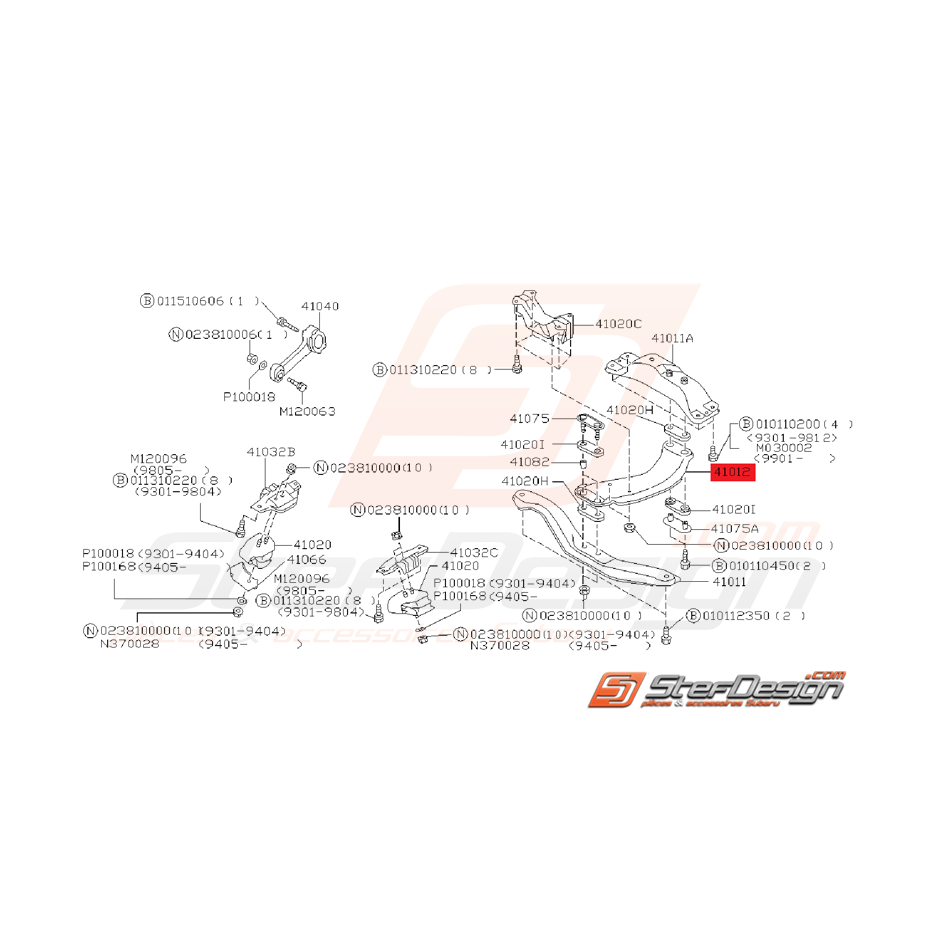 Traverse Centrale de Support de Boite Origine Subaru GT 93 - 00 Traverse Centrale de Support de Boite Origine Subaru GT 93 - 00