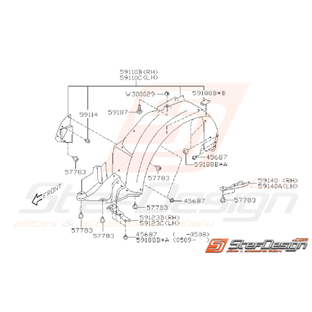 Ensemble passage de roue WRX/STI 06-07