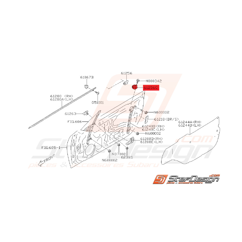 Patin de vitre intérieur subaru BRZ -TOYOTA gt86