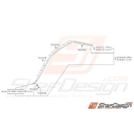 Ensemble baguette de toit GT 93-00