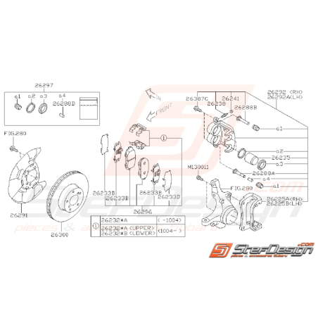 Ensemble Frein Avant Subaru WRX 2008 - 2011