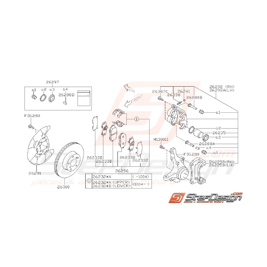 Ensemble Frein Avant Subaru WRX 2008 - 2011
