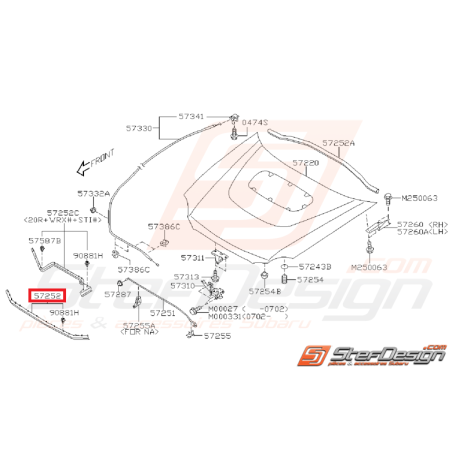 Joint de capot WRX/STI 06-07