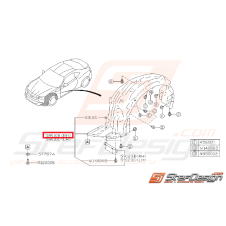 Pare boue SUBARU BRZ - TOYOTA GT86