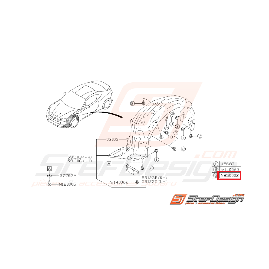Clips passage de roue 