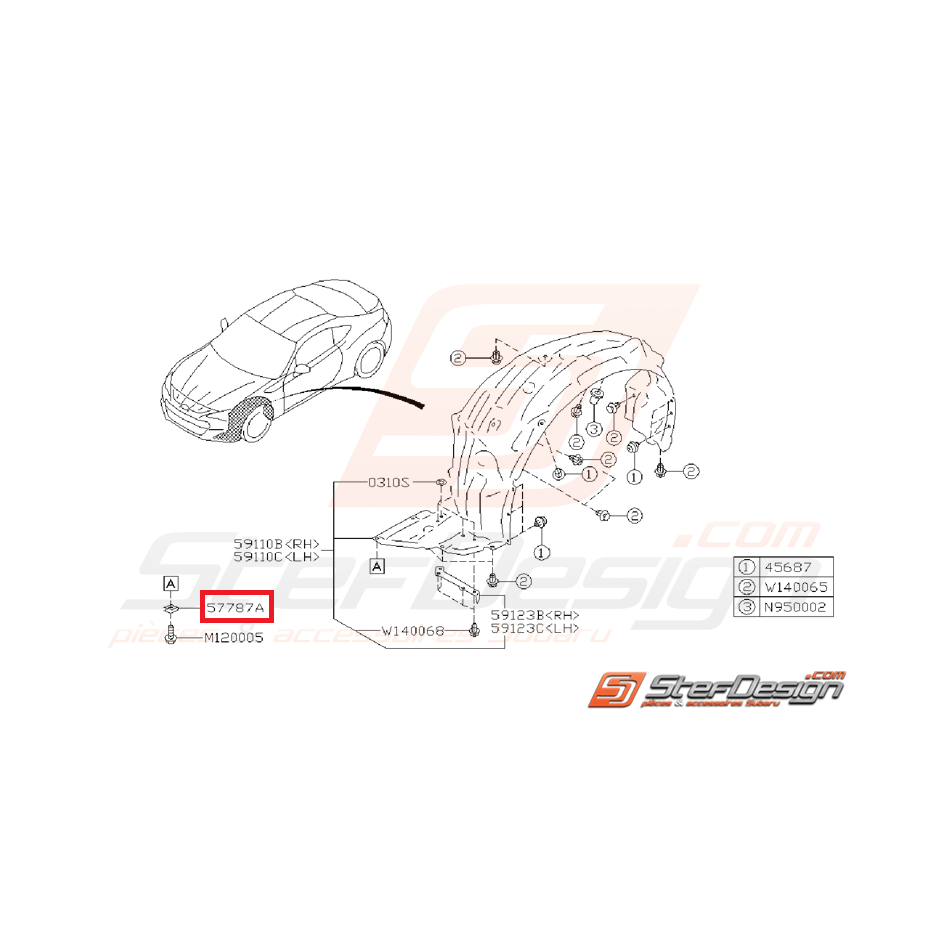 Ecrou passage de roue BRZ 13-15