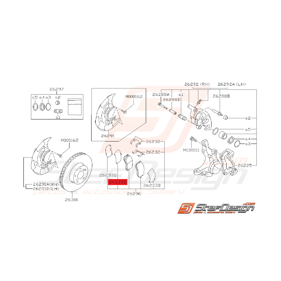 Entretoise Intérieur Plaquette Frein Avant Subaru IMPREZA GT 1994 Entretoise Intérieur Plaquette Frein Avant Subaru IMPREZA GT 1994