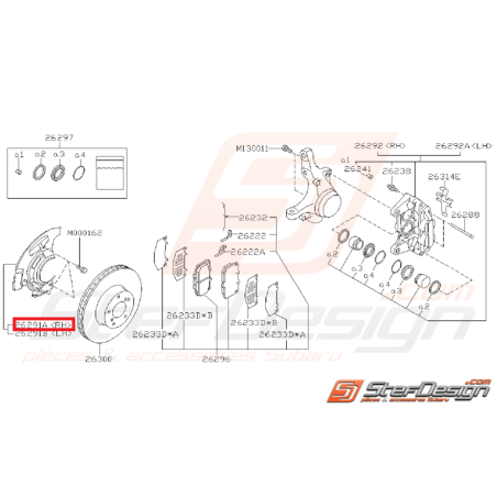 Flasque disque avant subaru GT 99-00