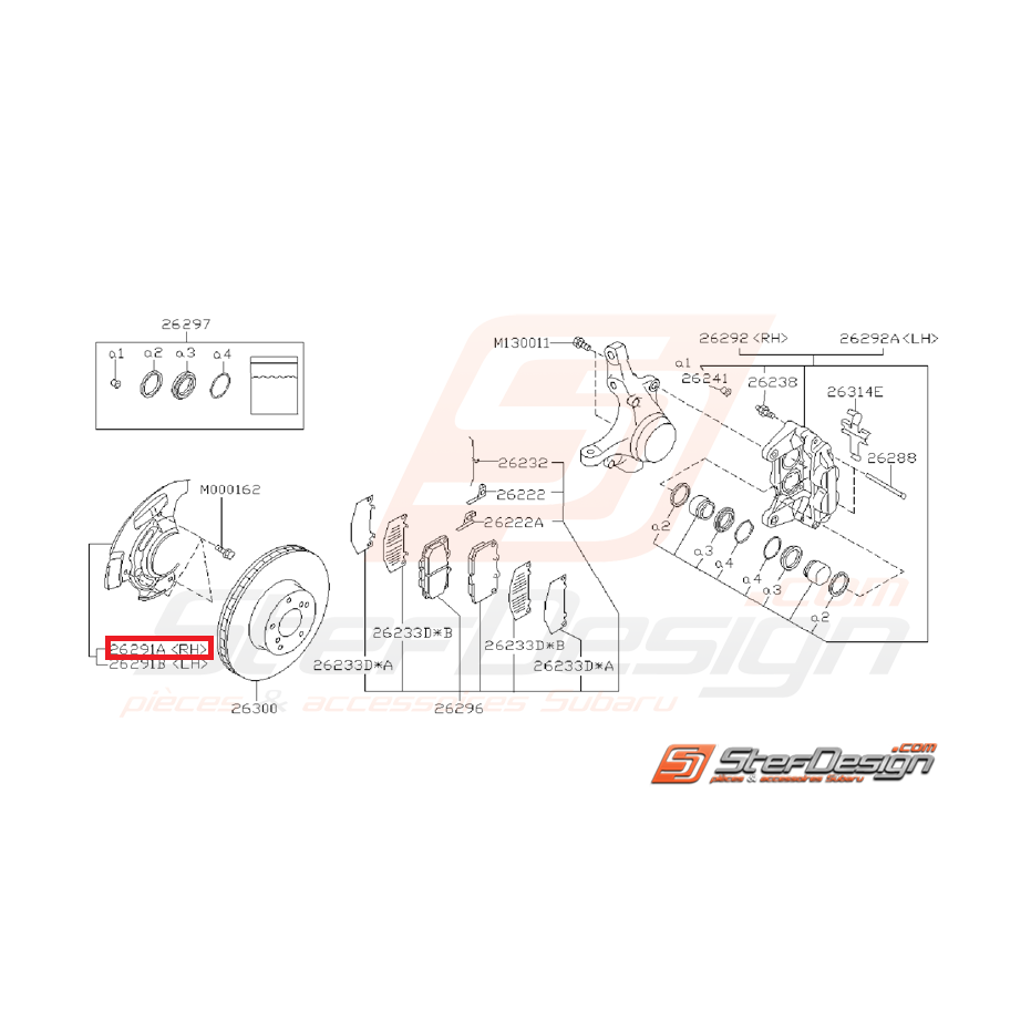 Flasque disque avant subaru GT 99-00