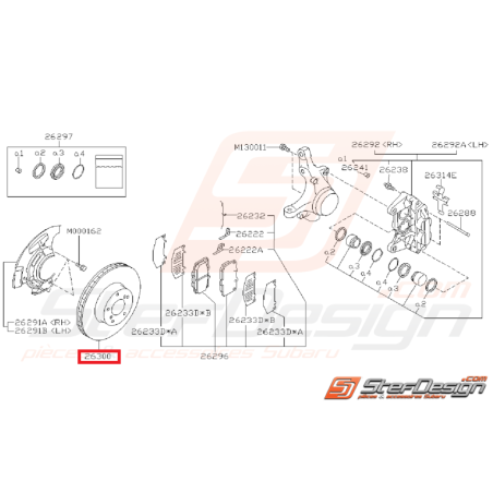 disques avant Grp N SUBARU GT 99-00  WRX 01-10 BRZ-GT86