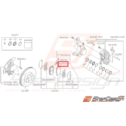 Entretoise étrier gauche frein avant WRX 01-07