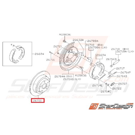 Disques arrières Grp N subaru GT 99-00 