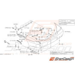 Ensemble pare choc arrière SUBARU STI/WRX 03-05