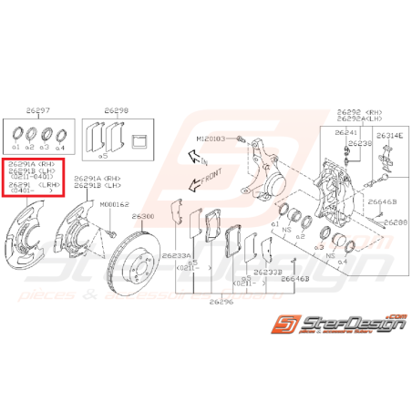 Flasque disque avant SUBARU WRX/STI 01-07