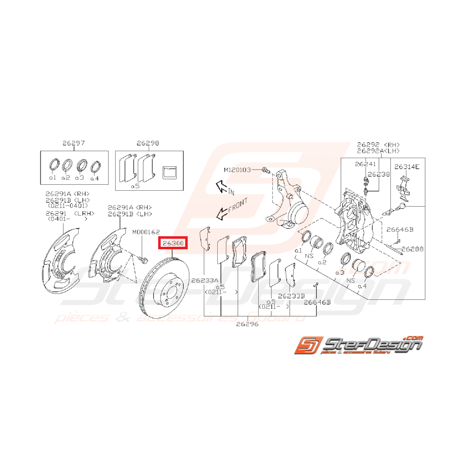 disques avant Grp N subaru  STI 01-04 disques avant Grp N subaru  STI 01-04