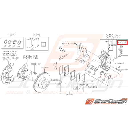 Ressort transversale pour étrier avant BREMBO STI