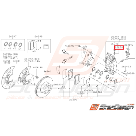 Vis de purge pour étrier BREMBO SUBARU STI 01-14