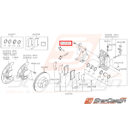 Vis d'étrier avant BREMBO STI (sauf STI 2005)