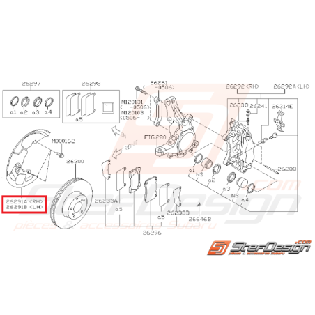 Flasque disque avant subaru STI 06-07