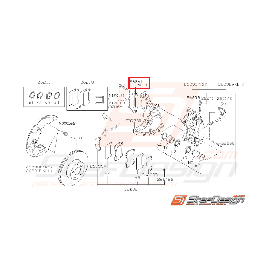 Tirant de renforcement de d'étrier de frein STI 2005