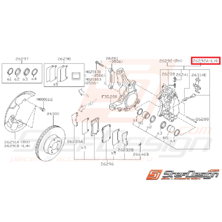 Vis d'étrier brembo avant (sti 2005)