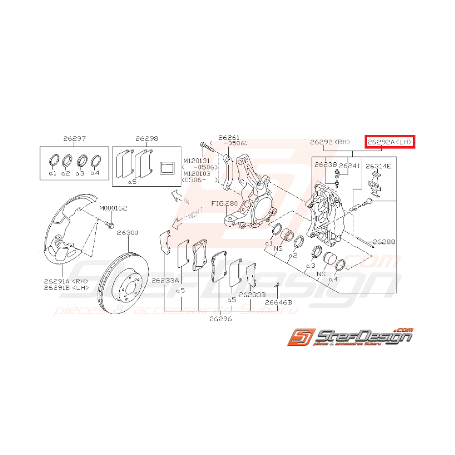 Vis d'étrier brembo avant (sti 2005)