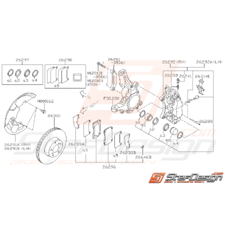 Ensemble frein avant STI 05-07