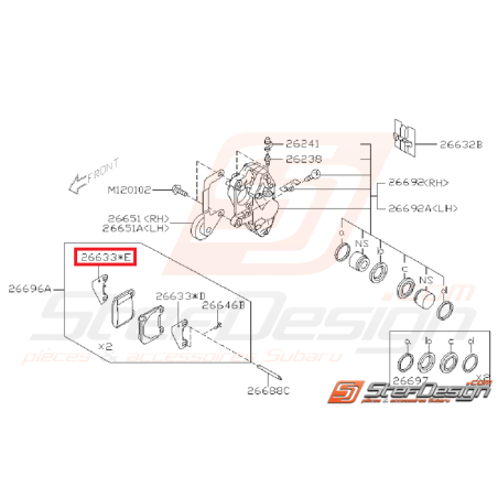 Entretoise (bis) frein arrière STI 01-14