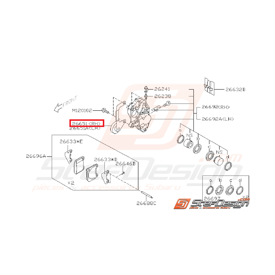 Amortisseur dynamique frein arrière STI 03-07