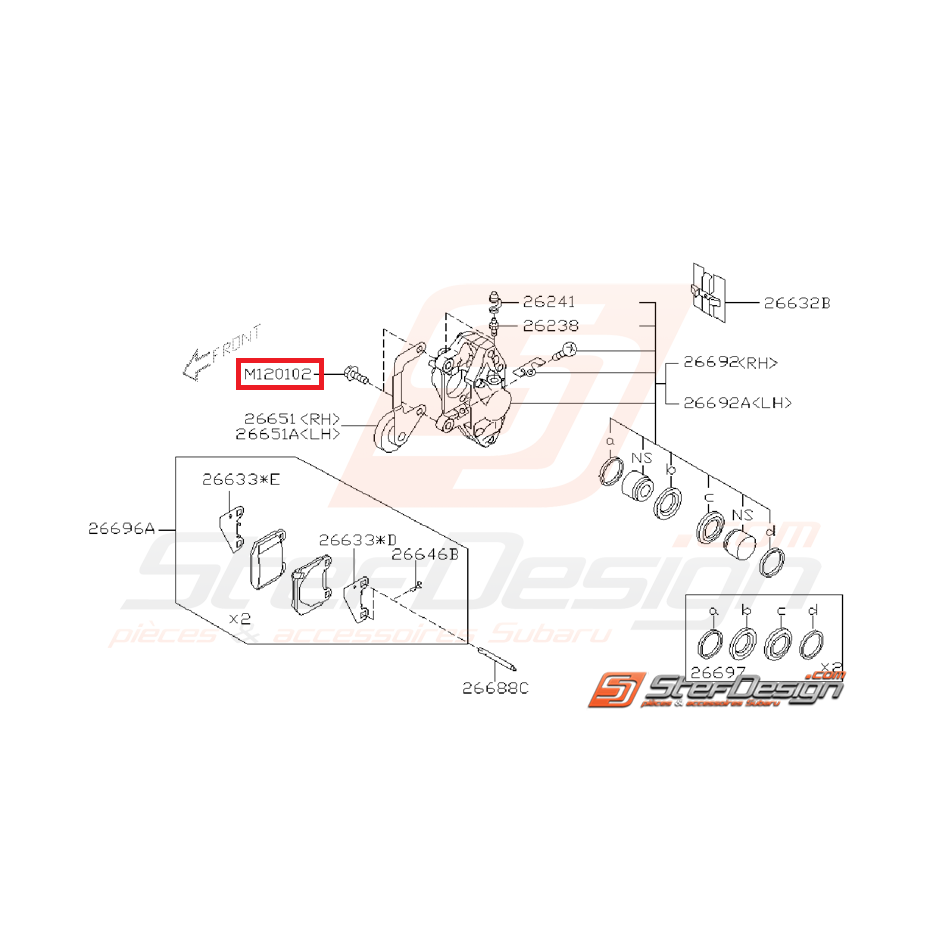 Vis d'étrier arrière BREMBO STI 01-07   Vis d'étrier arrière BREMBO STI 01-07