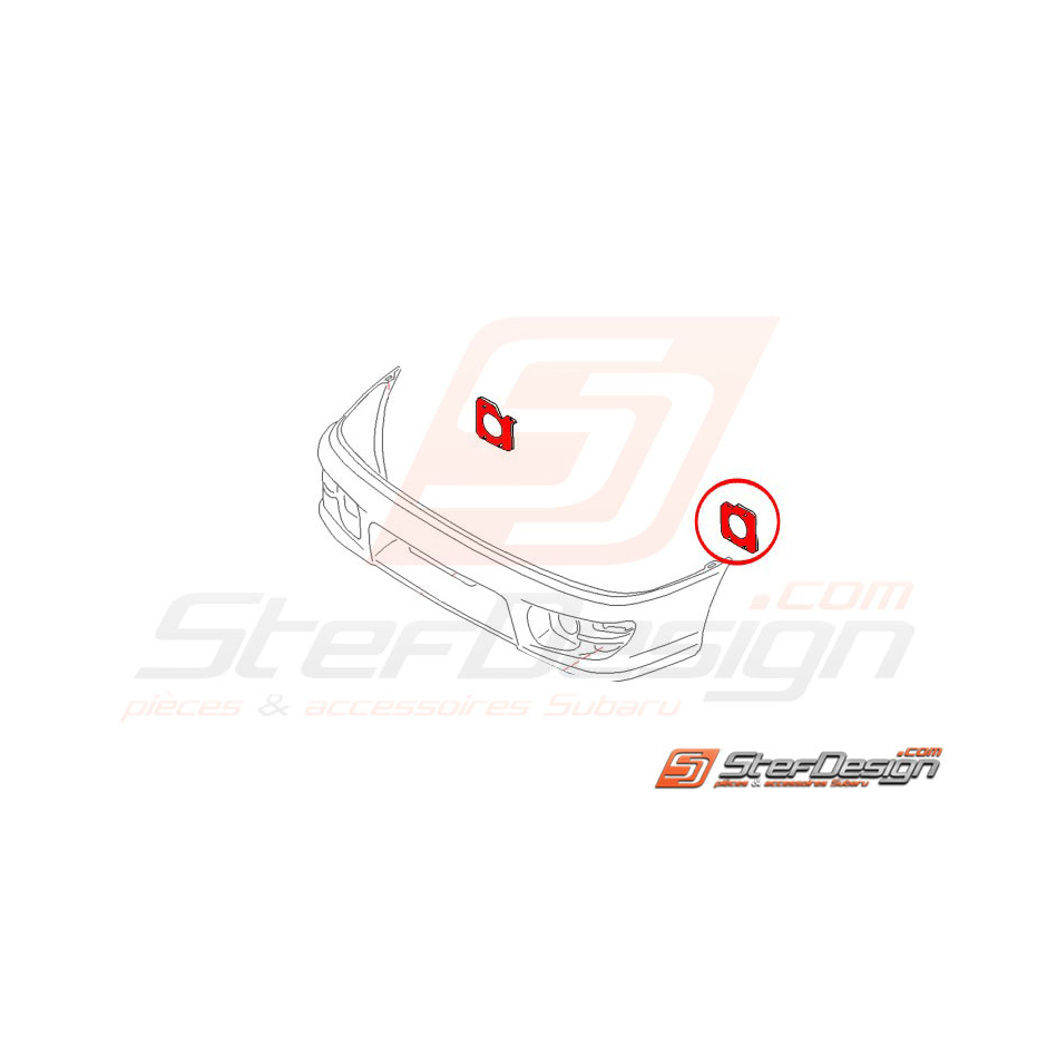 Plaque métallique derrière anti-brouillard GT 93-00 WRX/STI 01-02