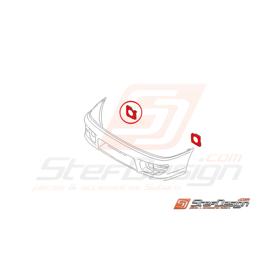 Plaque métallique derrière anti-brouillard GT 93-00 WRX/STI 01-02