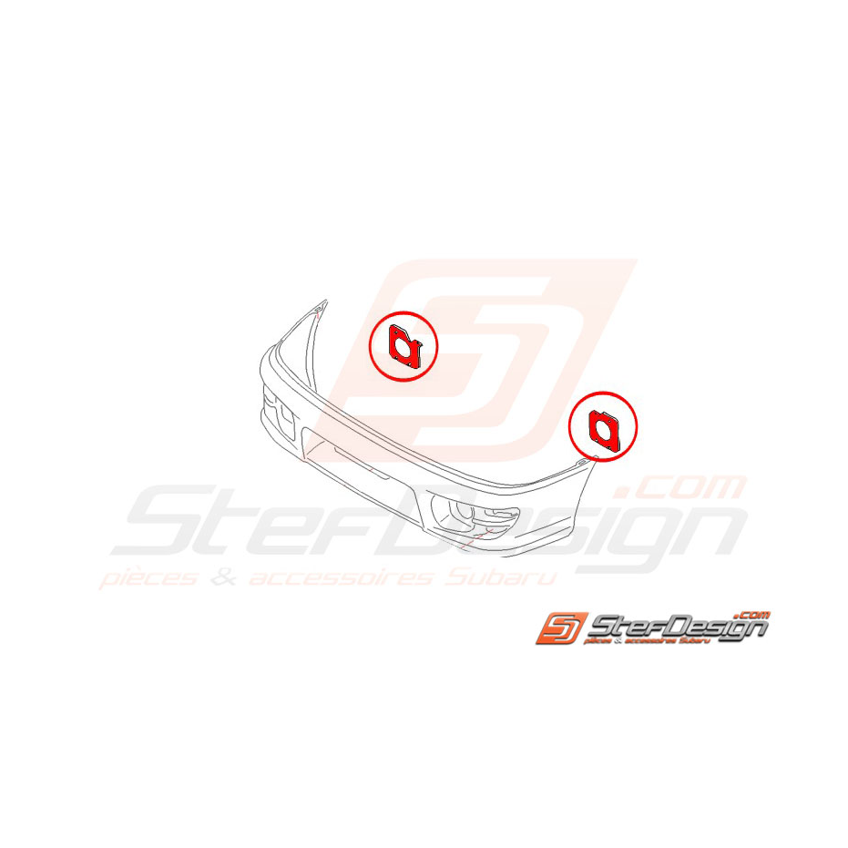 Plaque métallique derrière anti-brouillard GT 93-00 WRX/STI 01-02