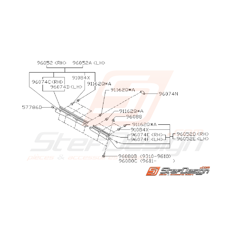 Ensemble bas de caisse GT 93-00