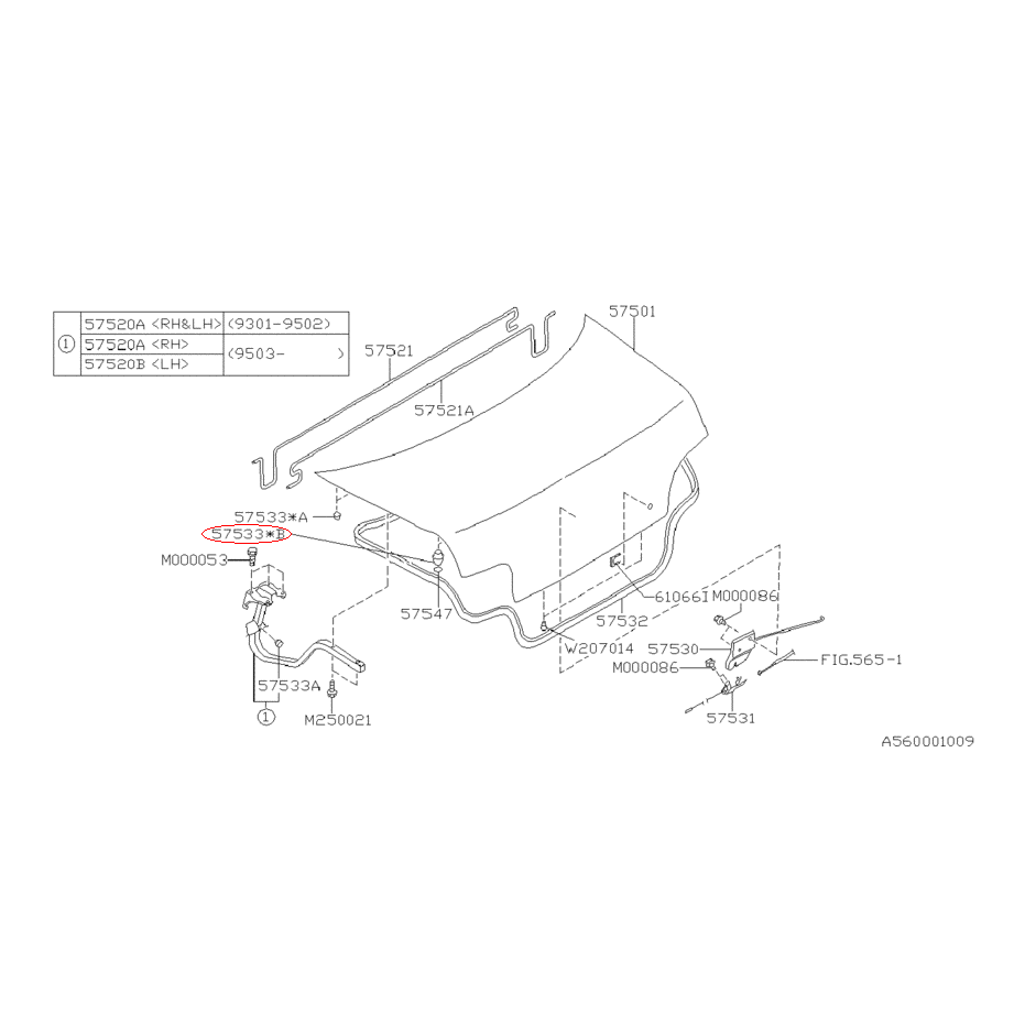 Butée caoutchouc IMPREZA GT 99-00