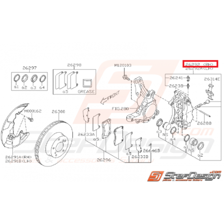 Étrier de frein STI 08-14