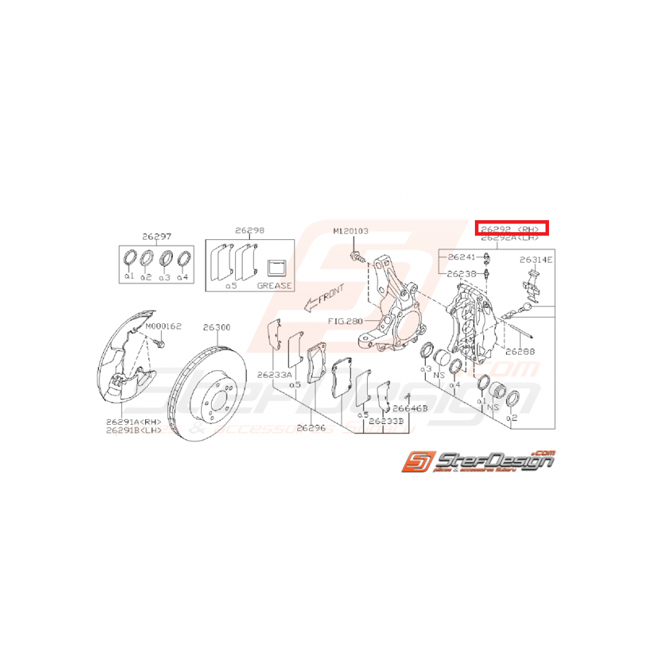 Étrier de frein STI 08-14