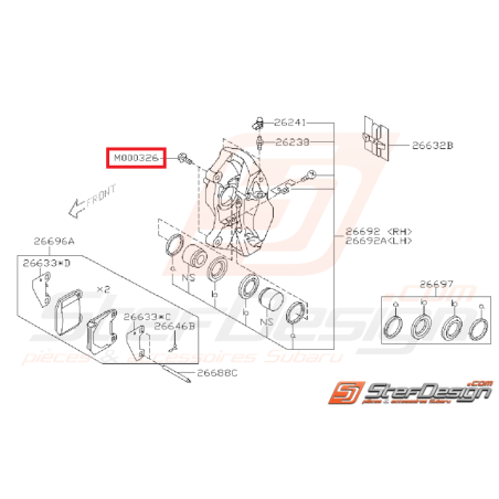 Vis d’étrier arrière BREMBO STI 08-14