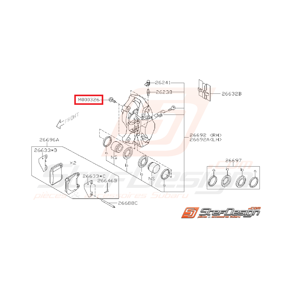 Vis d’étrier arrière BREMBO STI 08-14